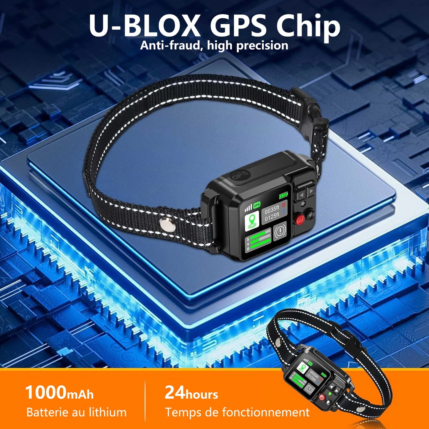 Electric dog fencing with GPS Electric Satellite Technology, Pet Fencing System Range 15~2000m
