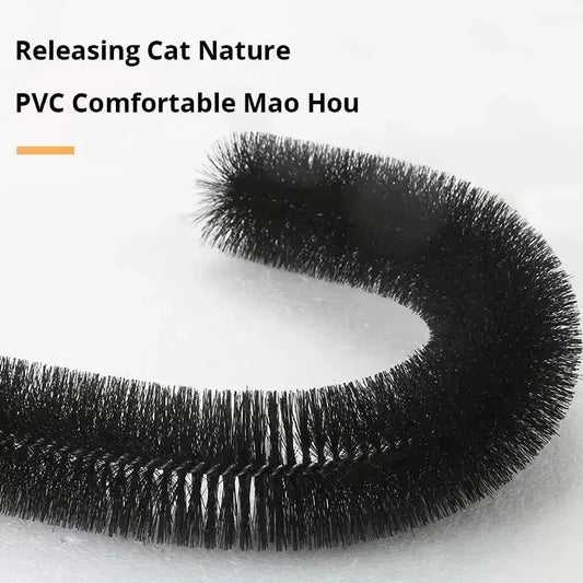 Cat Toy Arch Self Groome Pamper Feline with A Massage Grooming Rubbing Brush with Scratching Pad