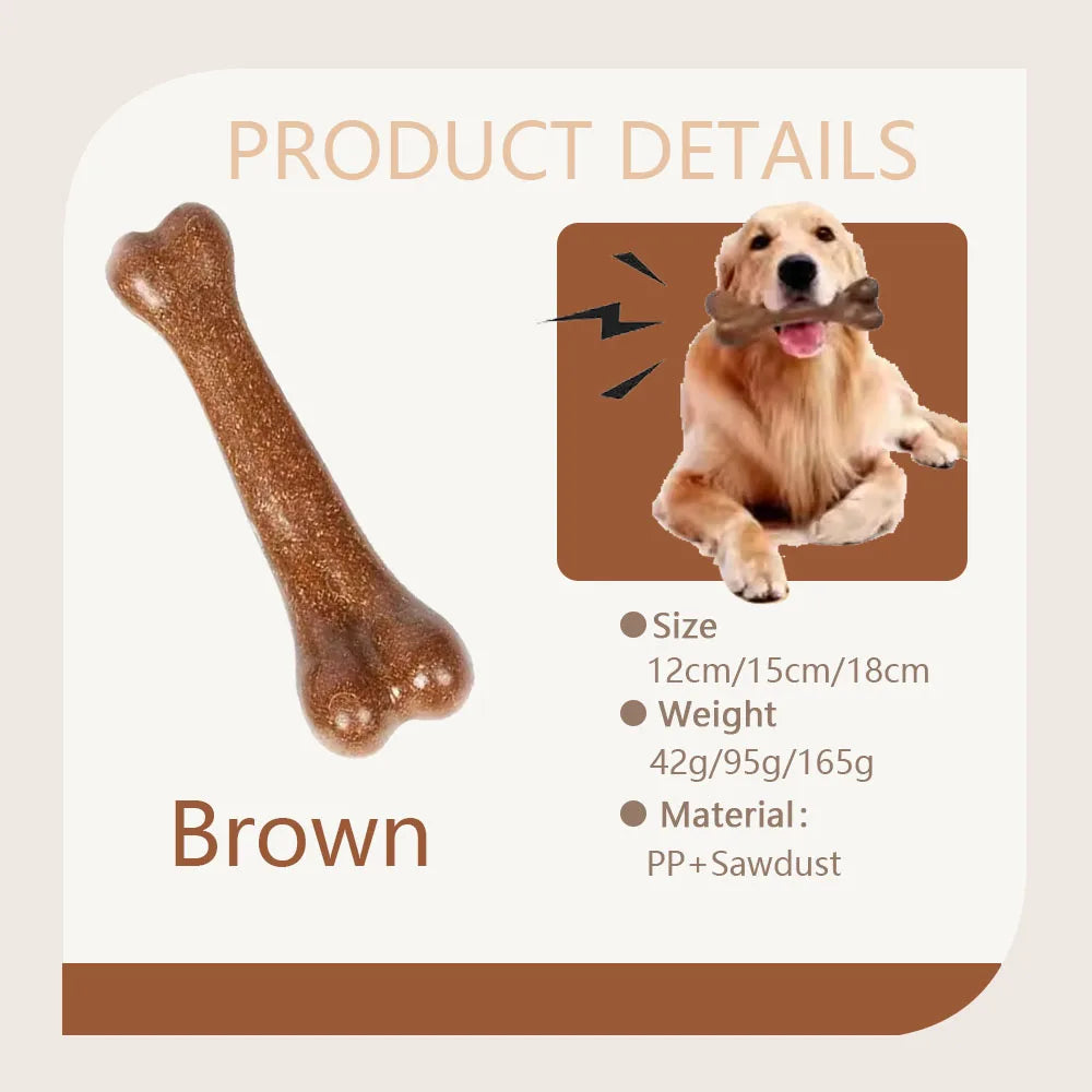 Dog Bone Chews Toys Nearly Indestructible Natural Non-Toxic Anti-bite Puppy Toys For Small Medium Large Dogs