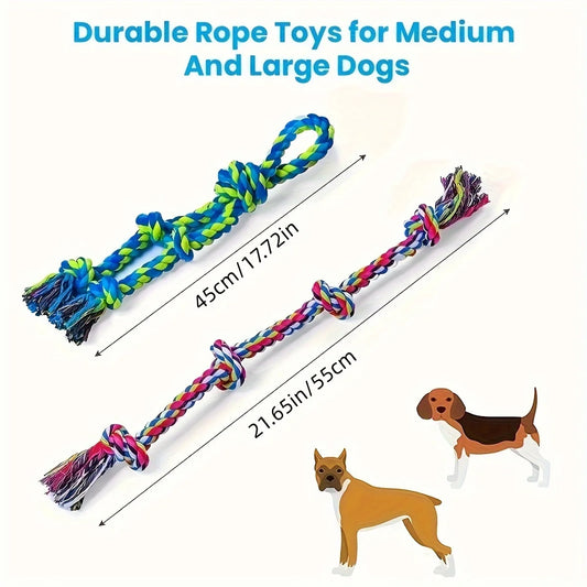 Knot Dog Toys Indestructible Durable Dog Chew Toys Tug Of War Interactive Toys Suitable For Medium And Large Dogs