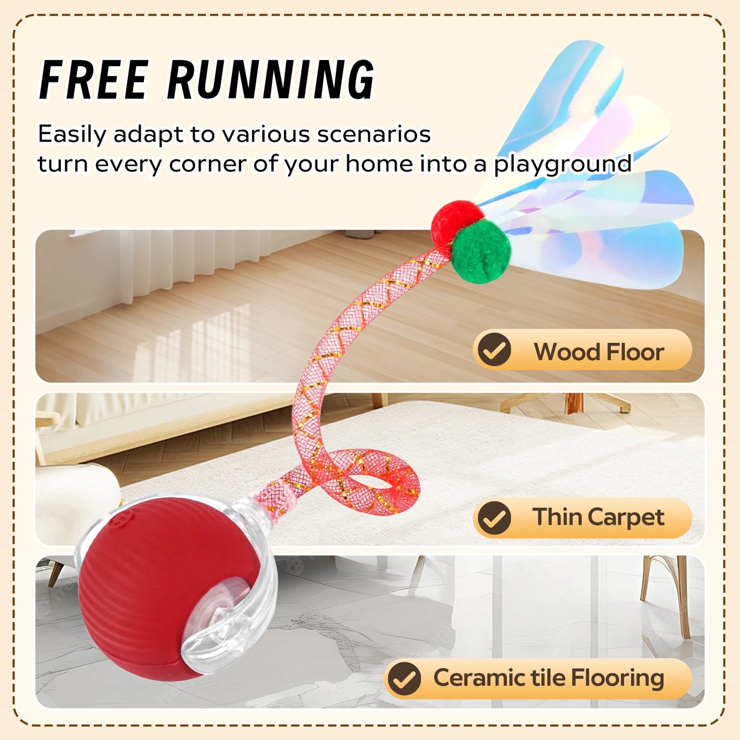 Automatic cat teasing ball, indoor cat self-entertainment artifact, dog & cat puzzle toy