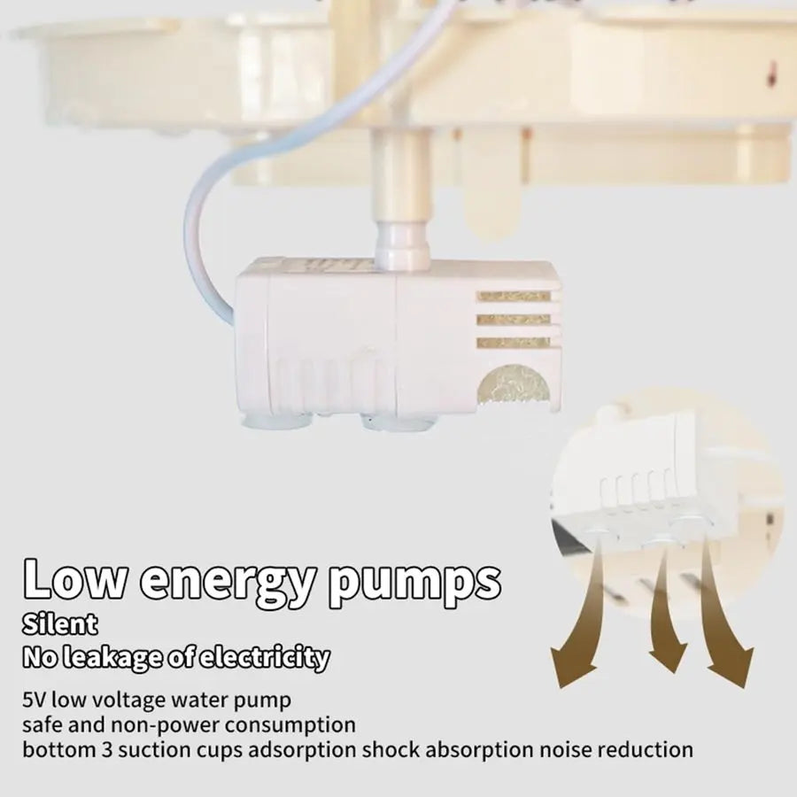 Bird Baths for Cage Indoor Parakeet Bath with Pump, Bird Shower with 2 Modes Running Water,