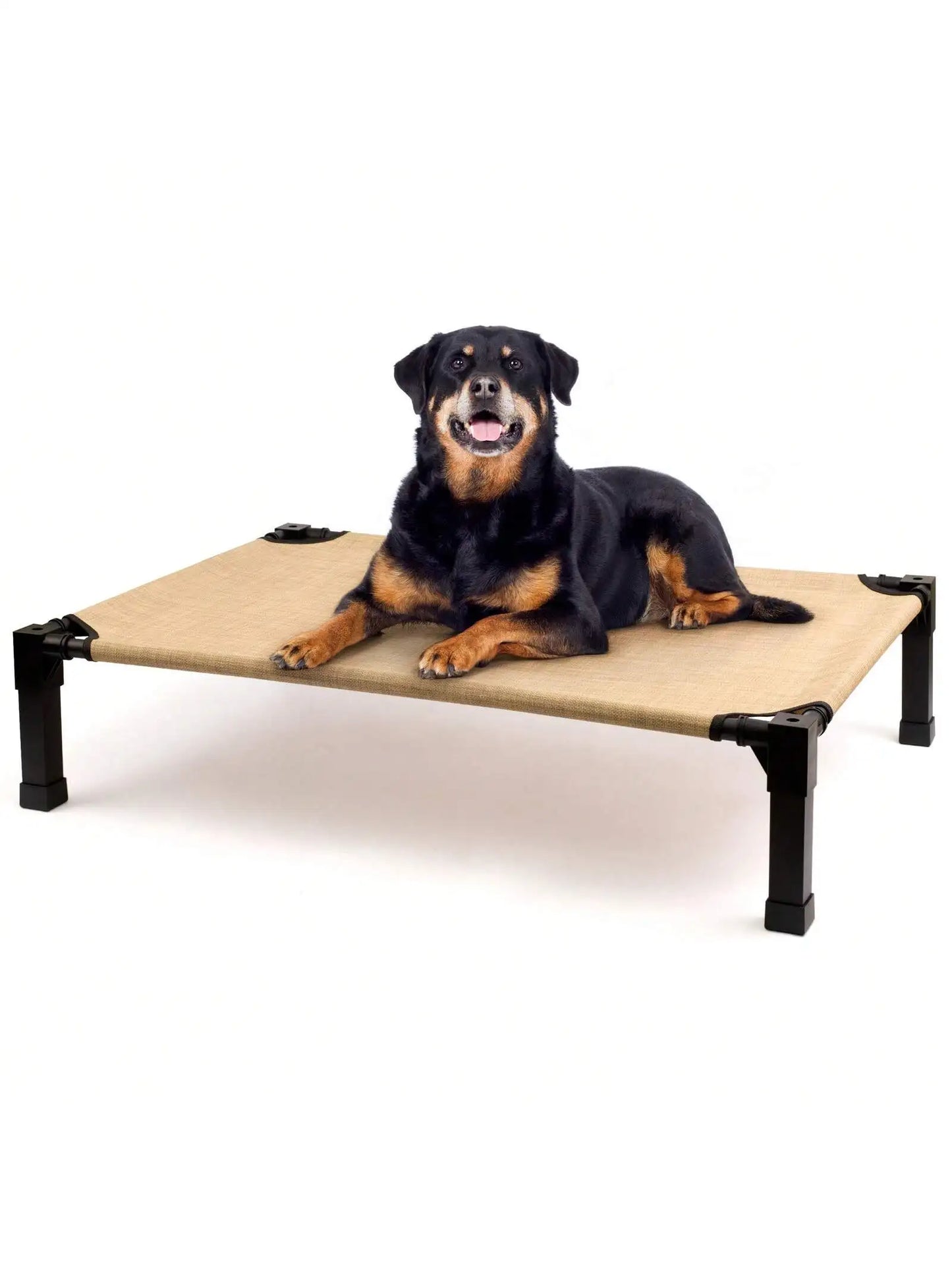 Upgraded Elevated Dog Bed- Portable Outdoor Dog Cot For Large Pets, Stable Anti-Slip Feet,Breathable Mesh, Easy Assembly For Camping, Beach, Patio, Indoor outdoor.