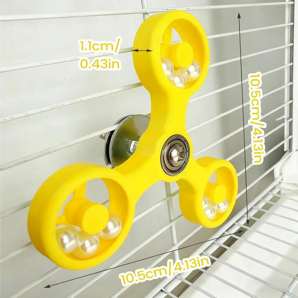 Bird Toys Interactive Rotating Spinner Wheel Cage Accessories for Cockatiel Conure Parakeet Budgie Parrot Mental Enrichment Play