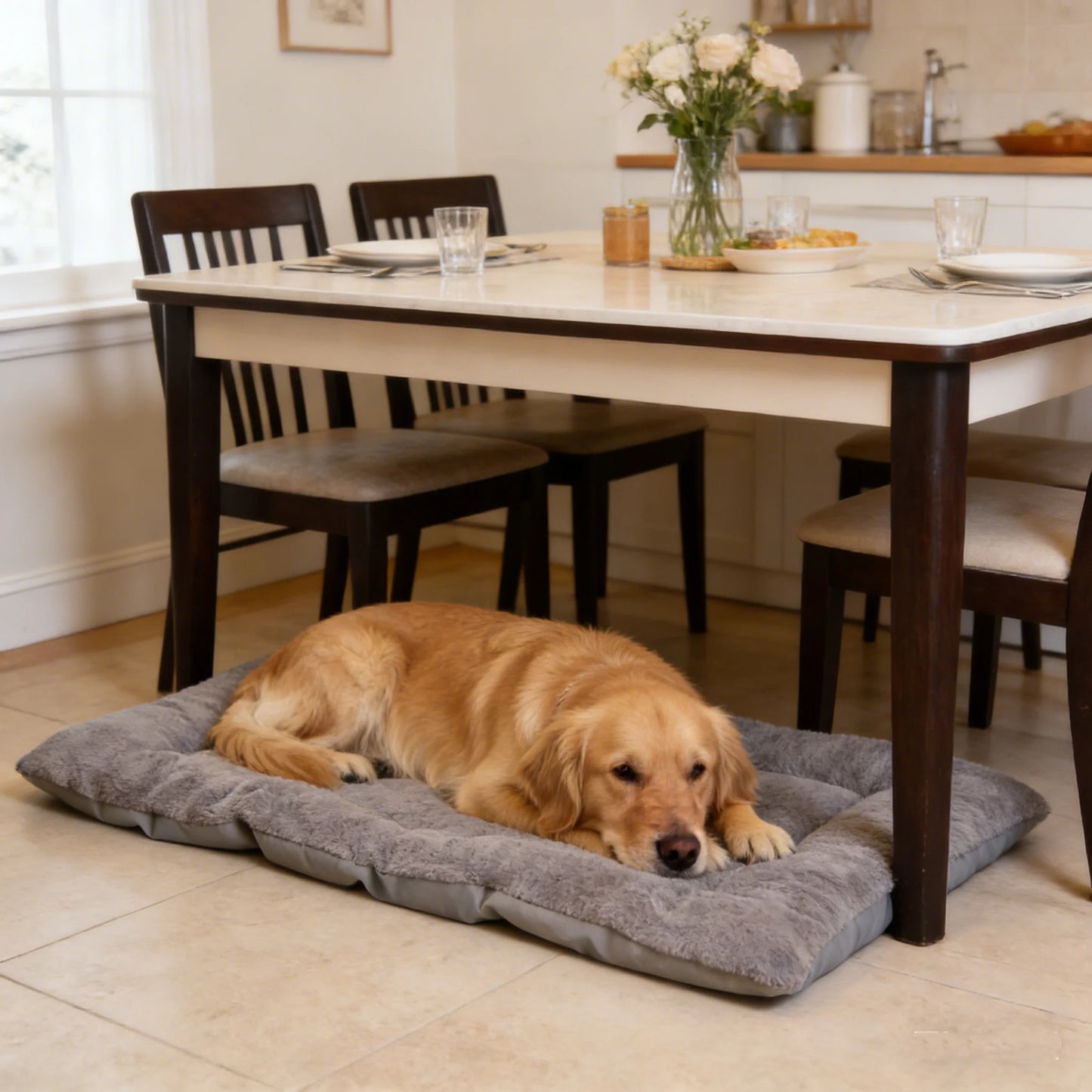 Extra Large Plush Dog Bed Sofa Thickened Super Soft Polyester Pet Mat Dog Crate Mat Bed For Small Medium Large Dog