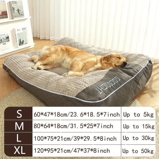 Extended & Thickened Orthopedic Dog Bed, High Fill Dog Crate Pad with Non-Slip Bottom, Joint Relief Pet Bed Available in 4 Sizes for Medium Large Dogs, All Life Stages & Senior Dogs