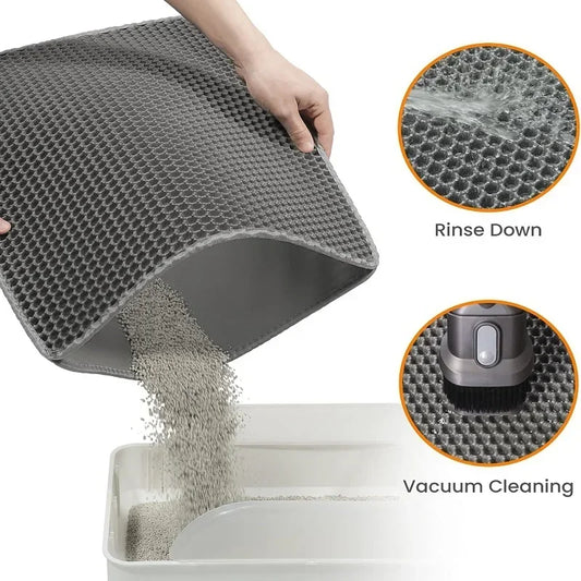 Cat Litter Mat Pet Toilet Waterproof Double Layer Pet Litter Box Mat Nonslip Sand Cat Washable Mat