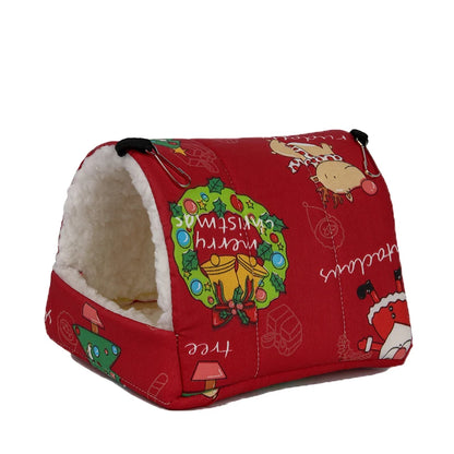 Parrot hammock Hamster Thickening nest Small pet Xuanfeng Bird Peony bird Bird's Nest winter Warm sleeping bag Squirrel