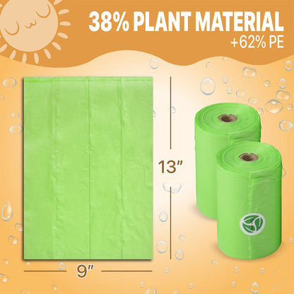 900PCS Dog Poop Bags Rolls – Leak-Proof Biodegradable Pet Waste Bags 9x13 Inch, Easy Tear Dispenser Refill Garbage Bags
