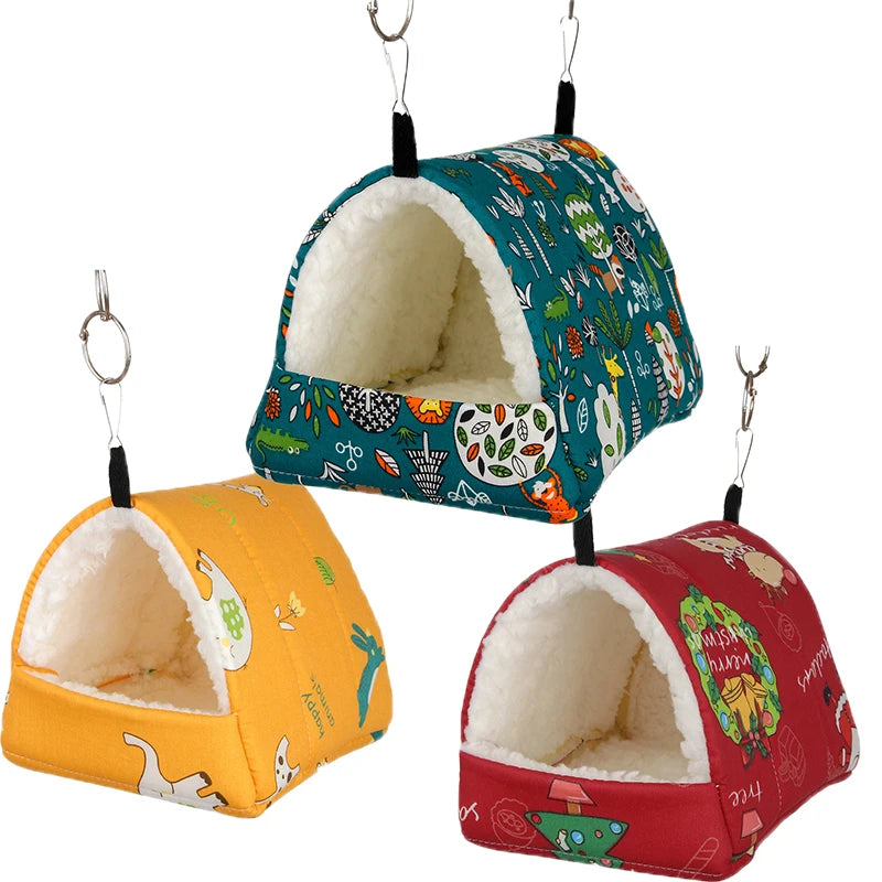 Parrot hammock Hamster Thickening nest Small pet Xuanfeng Bird Peony bird Bird's Nest winter Warm sleeping bag Squirrel