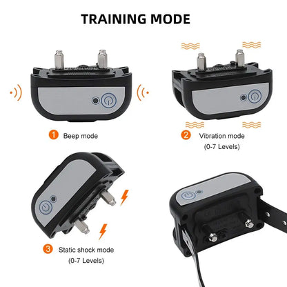 2 in 1 Wireless Electric Pet Dog Fence 4 Working Modes Dog Training Collars Waterproof Rechargeable Pet Electric Collar