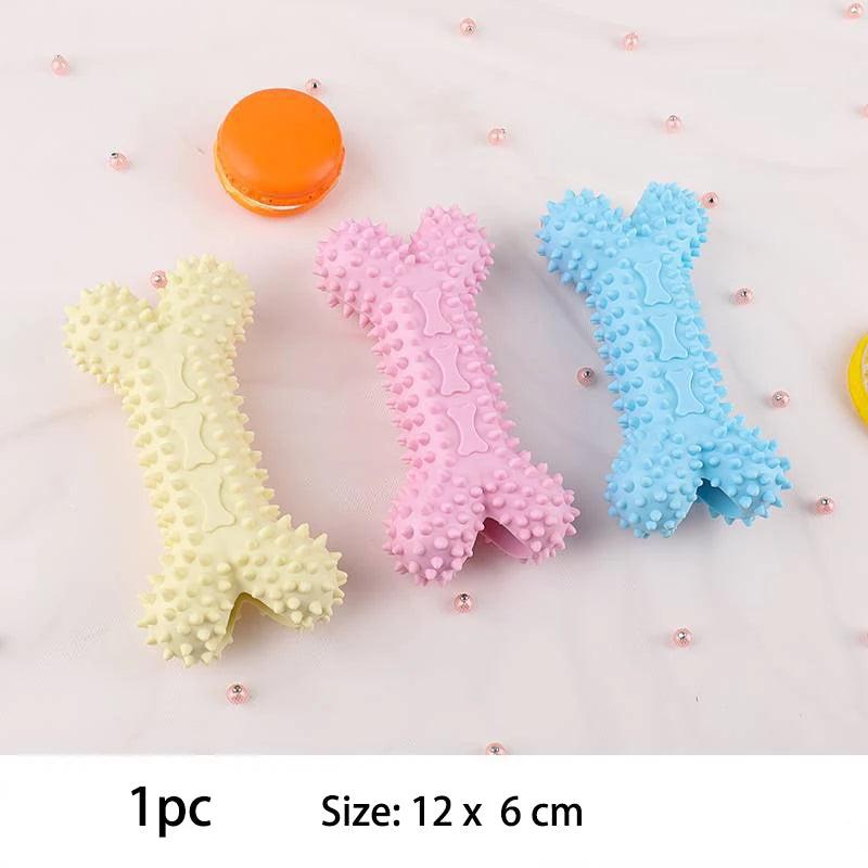 Pet Dog Toys For Small Dog Chews TPR Knot Toys Bite Resistant Molar Teeth Cleaning Dog Training