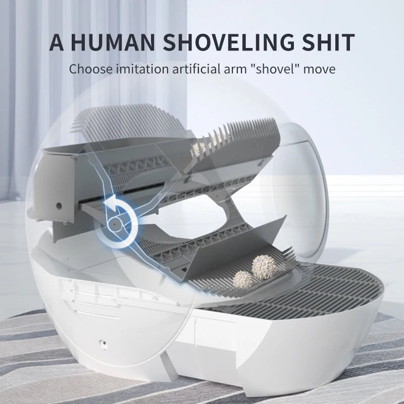 Automatic Cat Litter Box Large WIFI Controlled Cleaning UV Sterilisation Anti-splash Intelligent Luxury Cat Litter Pan