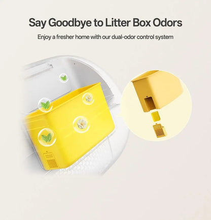 Automatic Cat Litter Box, Self Cleaning Litter Box for Multiple Cats, Anti-Pinch Safety Protection, Smart APP, Customized