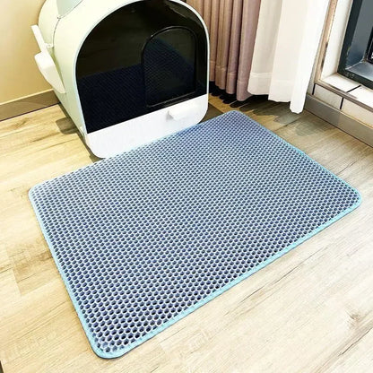 Cat Litter Mat Pet Toilet Waterproof Double Layer Pet Litter Box Mat Nonslip Sand Cat Washable Mat
