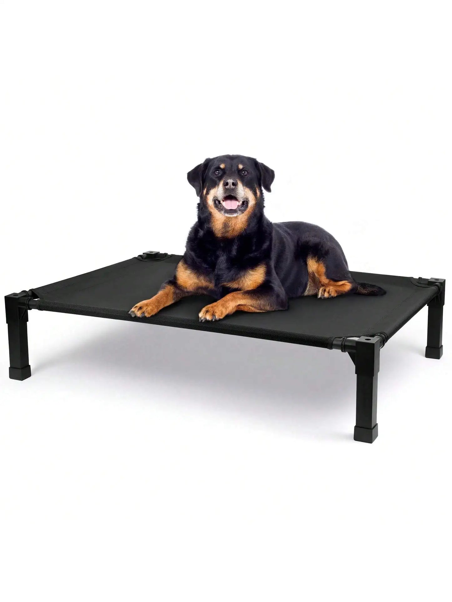 Upgraded Elevated Dog Bed- Portable Outdoor Dog Cot For Large Pets, Stable Anti-Slip Feet,Breathable Mesh, Easy Assembly For Camping, Beach, Patio, Indoor outdoor.