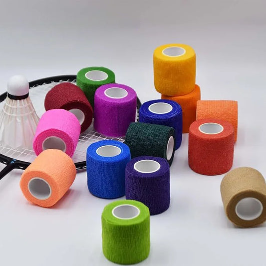 Human & Pet Self-Adherent Bandage - Breathable Elastic Cohesive Wrap for Sports Injuries, Joint Support & Pet Wound Dressing