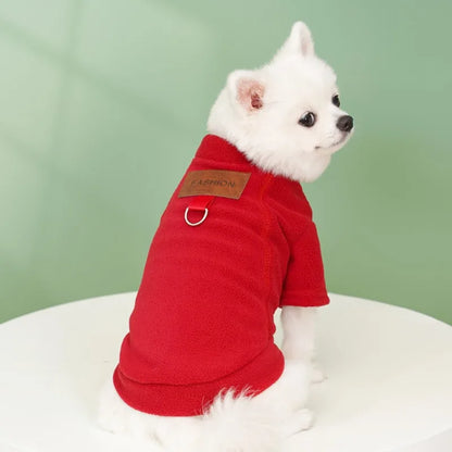 Winter Warm Dog Clothes for Small Dogs Fashion Dog Hoodies Solid Color Puppy Sweatshirt Soft Cat Pullovers Chihuahua Pet Hoodies