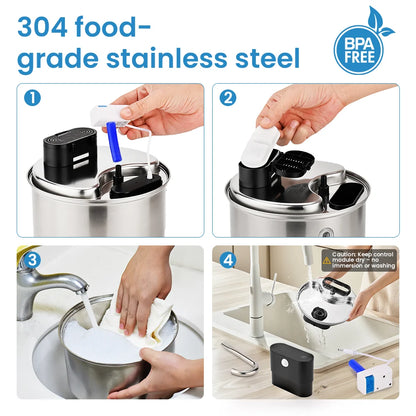 3.5L Stainless Steel Cat Sensor Water Fountain Wireless Smart Automatic Pet Water Dispenser For Cat Dog