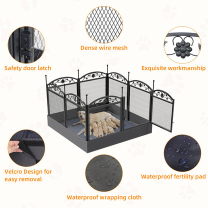 8 Panels Large Heavy Duty Dog Pet Playpen Exercise Enclosure Pet Whelping Pen Box