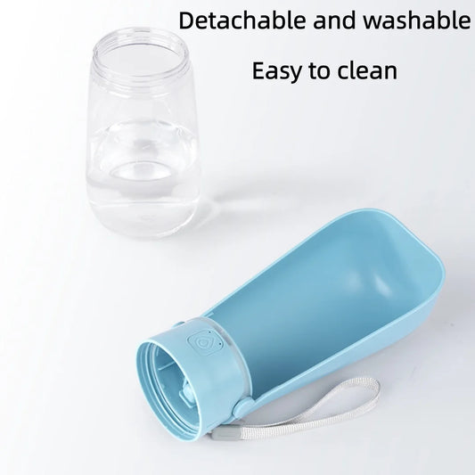 1 PC Blue Pet Feeding Cup, Leak Proof Portable Pet Water Bottles For Dogs, Puppy Water Dispenser With Drinking Feeder For Travel