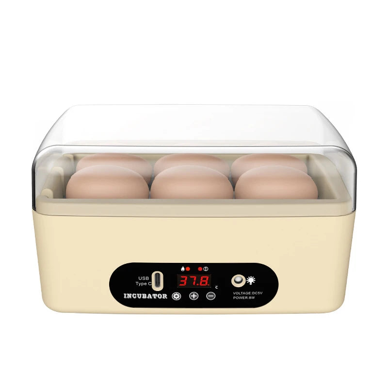 Fully Automatic Incubator For Egg Chick Poultry Intelligent Bionic Chicken Duck Pigeon Incubator USB Charge 24-hour Thermostatic