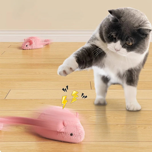 New Interactive Mouse Plush Cat Chew Toys Boredom Interactive Plush Toys Kitten Game Indoor Plush Mice Luminous Toys