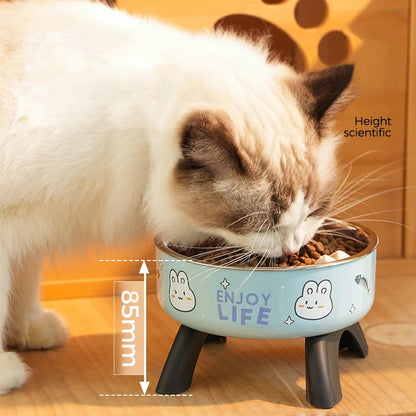 Elevated Pet Food Bowl Anti-slip Raised Stainless steel Cat Food Water Bowl with Stand Pet Feeding Drinking Bowls