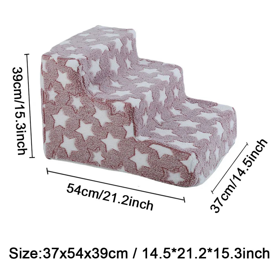 Stairs Cat Dog Ladder 3 4 Step Stairs for Dogs Puppy Ramp Detachable Sponge Pet Ladder Accessories