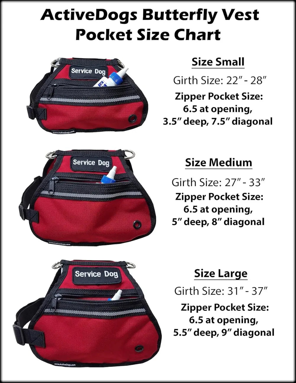 Service Dog Vest with Adjustable Straps, Zippered Pockets & Poop Bag Grommet - Purple