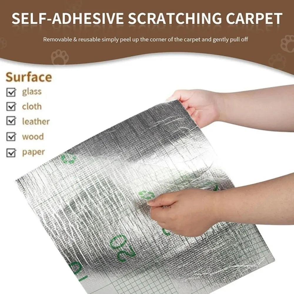 Self-Adhesive Trimmable Cat Scratching Carpet Sofa Furniture Protector