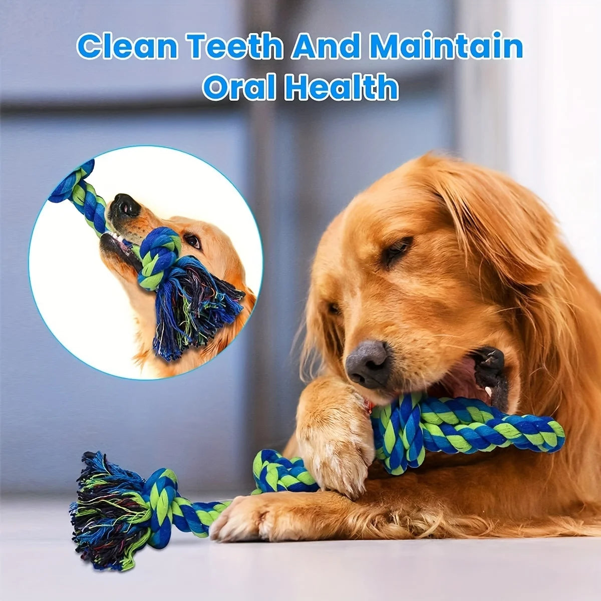 Knot Dog Toys Indestructible Durable Dog Chew Toys Tug Of War Interactive Toys Suitable For Medium And Large Dogs