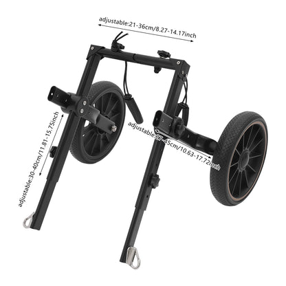 Pet Walking Aid Adjustable Dogs Wheelchairs 2-wheel Pet Rehabilitation Walking Aid Portable Walk Trolley Tools for Hind-Leg Support