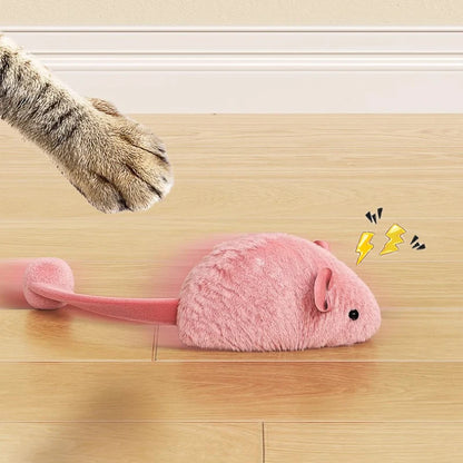 New Interactive Mouse Plush Cat Chew Toys Boredom Interactive Plush Toys Kitten Game Indoor Plush Mice Luminous Toys