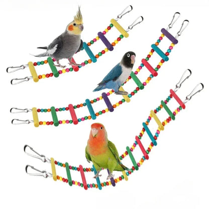 Bird Parrot Toys Hanging Ladders Hammock Swing Toy