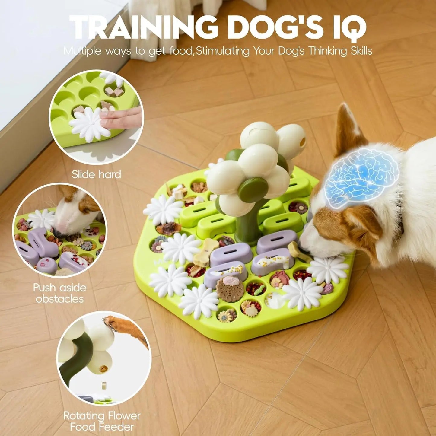 MEWOOFUN Level 4 Dog Puzzle Toy Enrichment Toys for Dogs IQ Training Dog Slow Feeder Interactive Toys for All Breeds