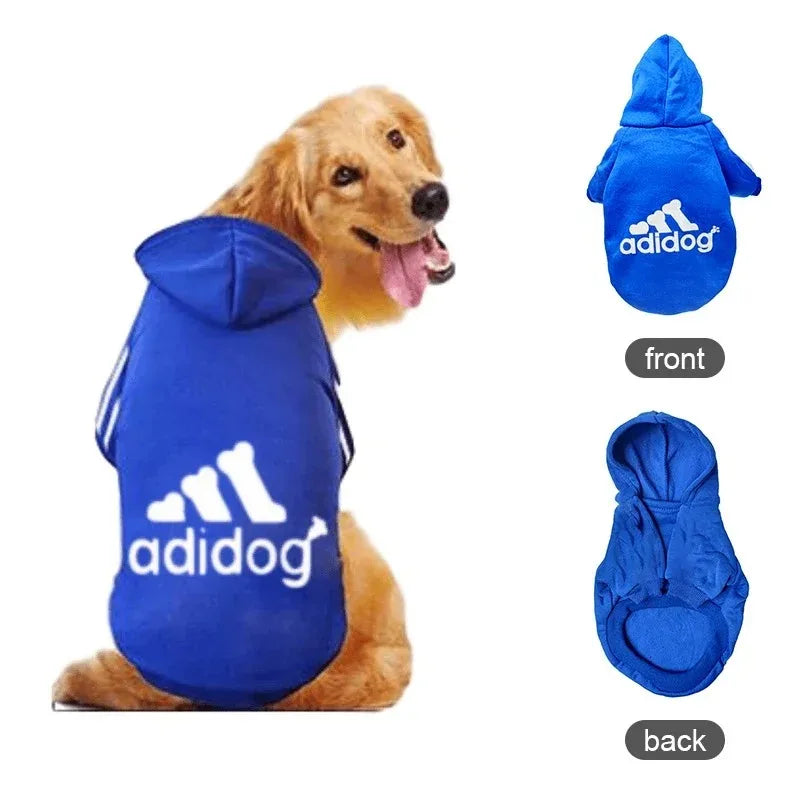 Adidog Autumn Winter Warm Dog Clothes Dog Hoodies Pet Warm Coat for Medium Large Dog Jacket Sweater Puppy French Bulldog