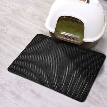 Cat Litter Mat With Gift Double Layer Waterproof Pet Litter Box Mat Non-slip Sand Cat Pad Washable Bed Mat