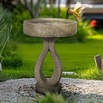 21.8”Birdbaths for The Garden Clearance -Concrete Modern Bird Bath for Outside, Yard Statue Decoration for Garden