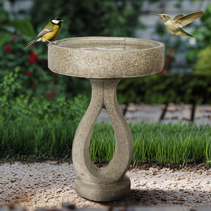 21.8”Birdbaths for The Garden Clearance -Concrete Modern Bird Bath for Outside, Yard Statue Decoration for Garden