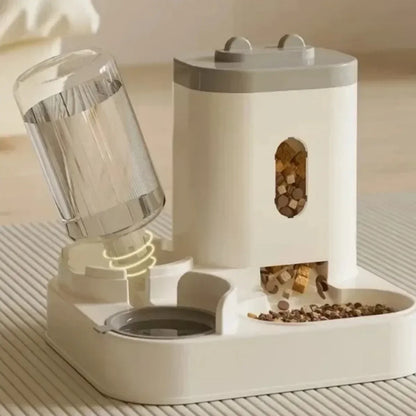 Automatic Feeder Dog Cat Food Bowl With Water Fountain Large Capacity Pet Food Storage Dispenser Container