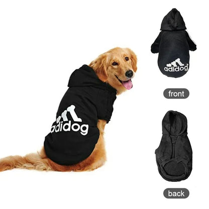 Adidog Autumn Winter Warm Dog Clothes Dog Hoodies Pet Warm Coat for Medium Large Dog Jacket Sweater Puppy French Bulldog