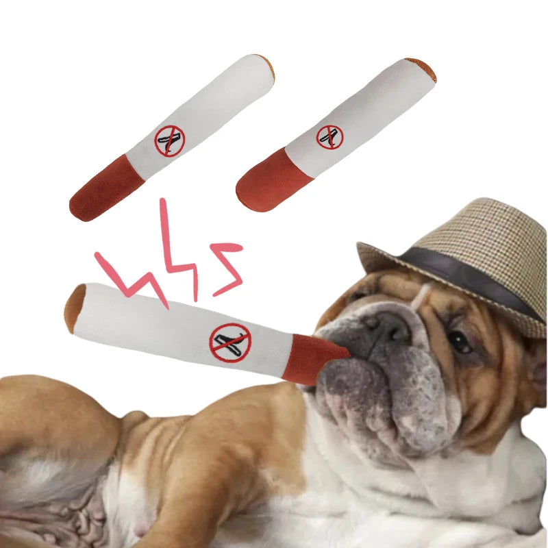 Interactive Dog Joint Sound Puppy Toys Cigar For Small Resistant Squeak Dogs Indestructible