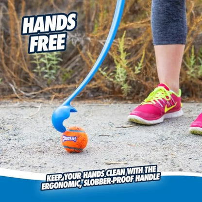 Dog Ball Launcher 12M with 12" Handle Length for Medium 2.5" Dog Balls For Dogs 20-60 lb, Plastic Pet Fetch Ball Thrower,
