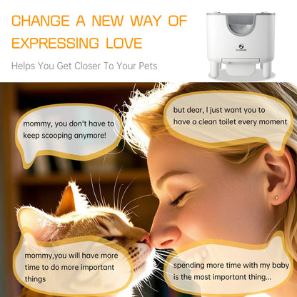 1pc Furoomate Self-Cleaning Litter Box Open-Top Automatic Cat Litter Box Easy Maintenance Safety Protection Odor Control Indoor