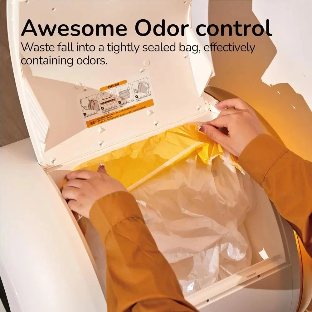 Self Cleaning Litter Box | APP + Automatic (All Cats Compatible) | Odor Control, Spacious Interior & Large Wastes Bin