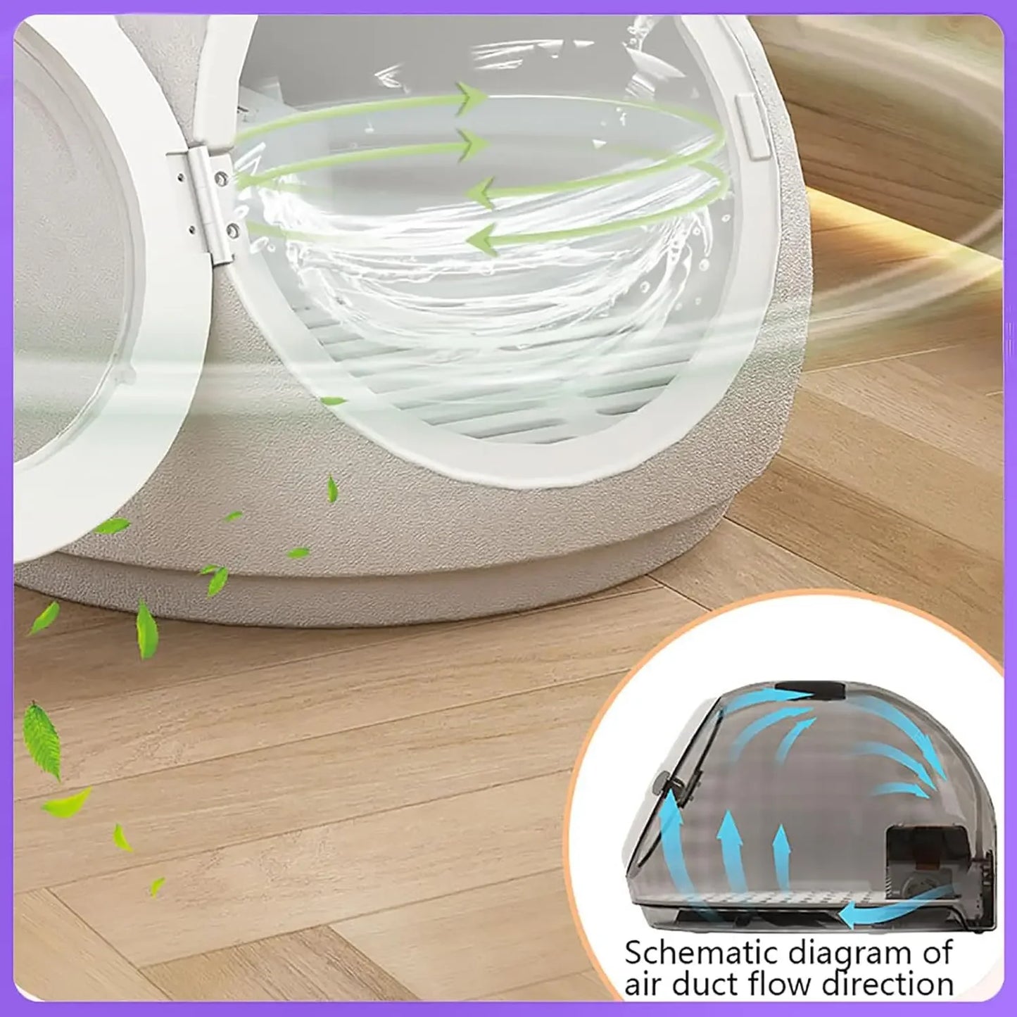 55L Ultra Quiet Pet Hair Dryer Box, 25-50℃ Temp Control, Automatic Safety Machine for Dogs & Cats, Custom
