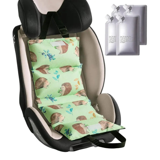 Summer Car Seat Cooling Pad with Ice Packs Insulated Cooler Mat Sun Protection Cover for Stroller Kids And Pets