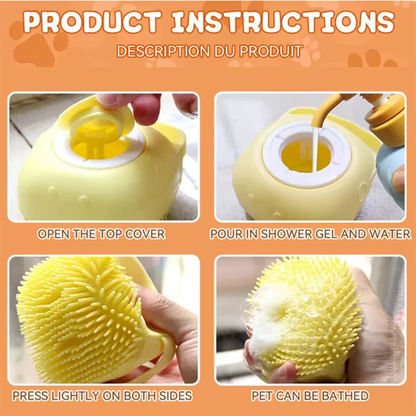 New Bath Massage Brush Bathroom Multifunctional Puppy Big Dog Cat Soft Safety Silicone Pet Accessories for Dogs Cats