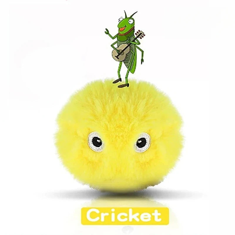 Plush Interactive Ball Cat Toy Electric Sound Catnip Training Touch Sounding Pet Product Squeak Ball Fluffy Toys